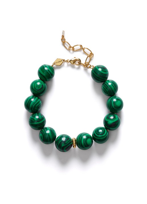 ANNI LU Malachite Dreams armband verguld
