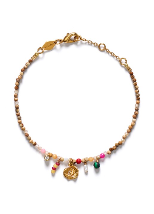 ANNI LU Sandy Harmony armband verguld - voorkant goud