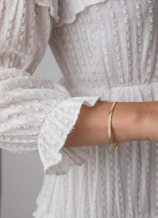 ANNI LU Snake charmer armband verguld - voorkant 2 goud