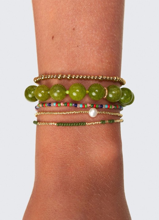 ANNI LU Tutti Journey armband verguld - detail multicolor