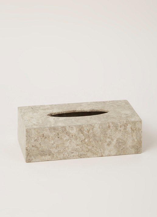 Aquanova Conor tissuebox - voorkant 2 donkerbeige