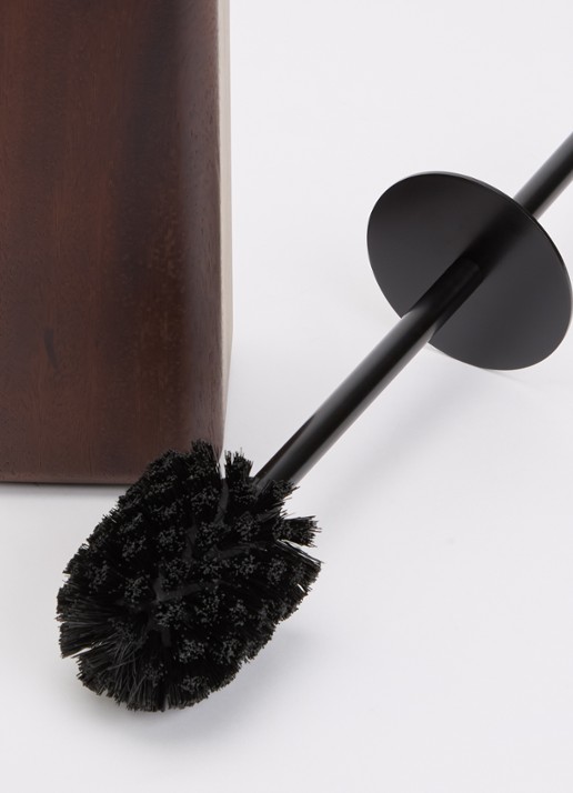 Aquanova Ebony toiletborstelhouder - voorkant 2 donkerbruin