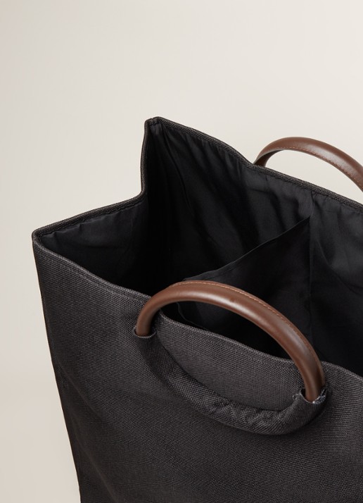 Aquanova Jada wasmand 48 cm - detail zwart