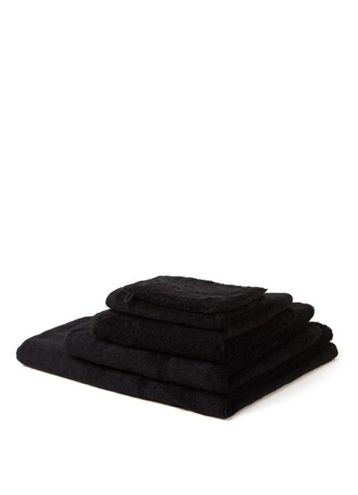 Aquanova London badlaken - 600 gr/m2 - 100 x 150 cm - voorkant zwart