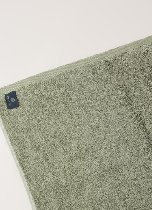 Aquanova London badlaken - 600 gr/m2 - 100 x 150 cm - detail mosgroen