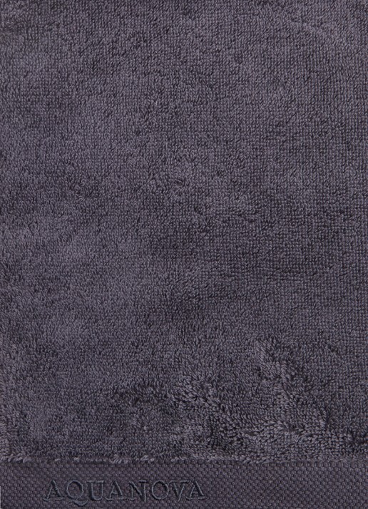 Aquanova London washand 16 x 22 cm - detail antraciet