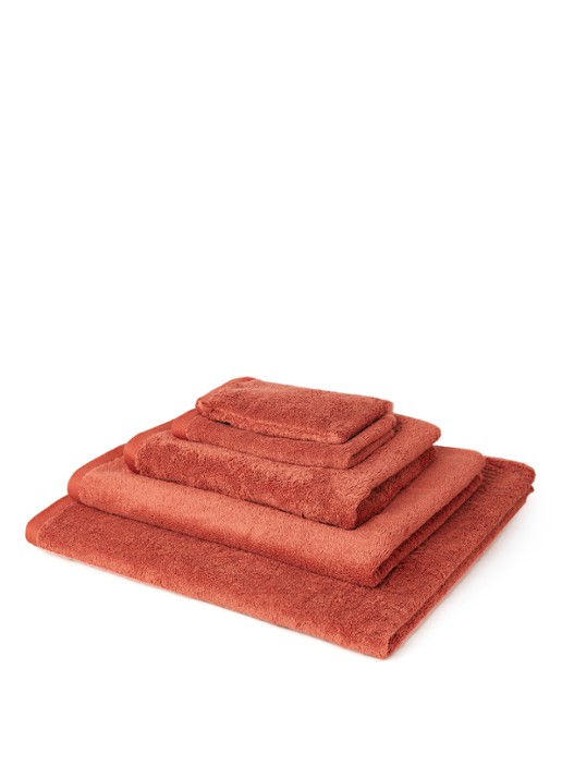 Aquanova London washand 16 x 22 cm - voorkant 2 oranjerood