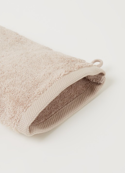 Aquanova London washand - 600 gr/m² - 16 x 22 cm - detail donkerbeige