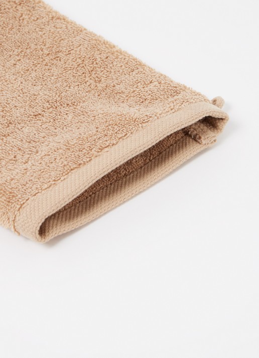 Aquanova London washand - 600 gr/m² - 16 x 22 cm - detail 2 lichtbruin