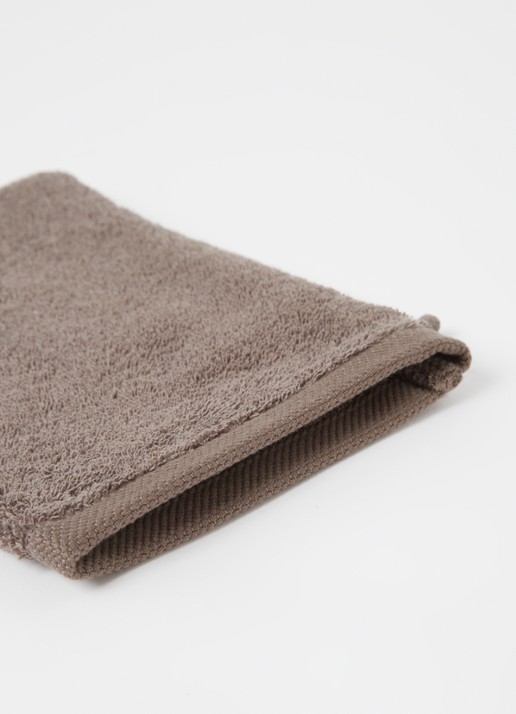 Aquanova London washand - 600 gr/m² - 16 x 22 cm - detail donkerbruin