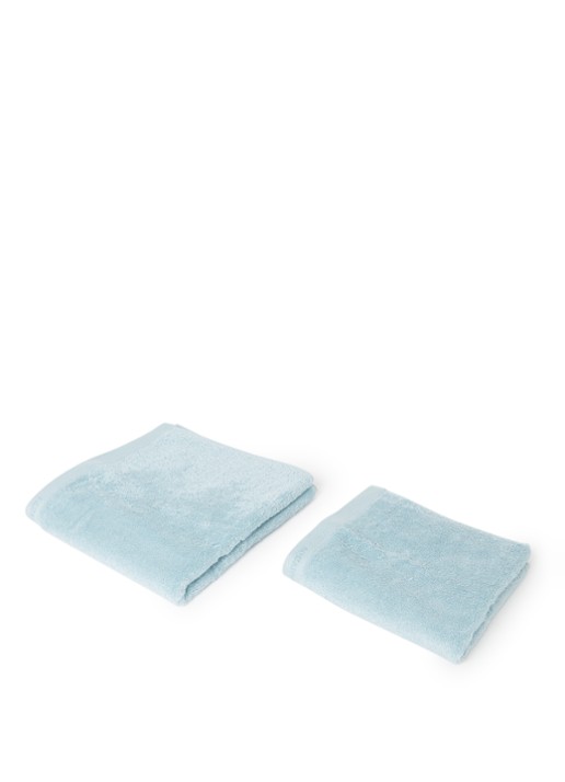 Aquanova Rio handdoek set van 4 - 500 gr/m2 - voorkant zeegroen