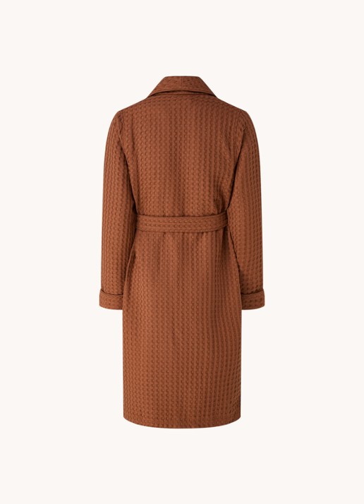 Aquanova Viggo badjas van  katoen - unisex - achterkant 2 roestbruin