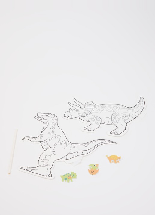 Ara Creative Dino opblaasbare kleurplaat set van 2  - voorkant 2 multicolor