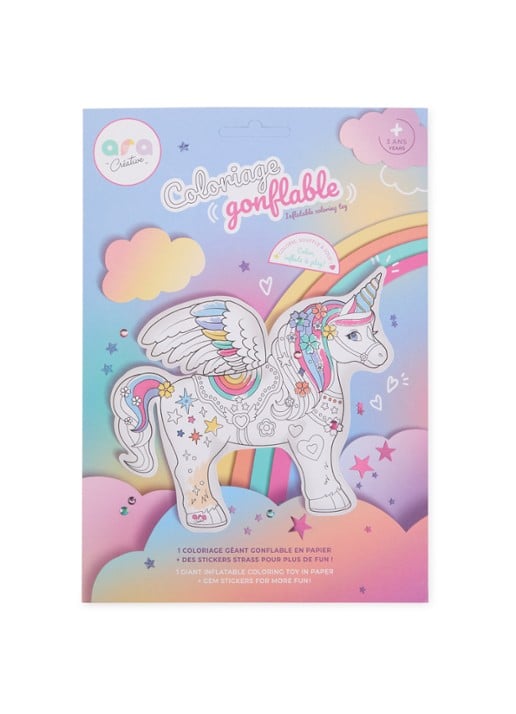 Ara Creative Giant Unicorn opblaasbare kleurplaat