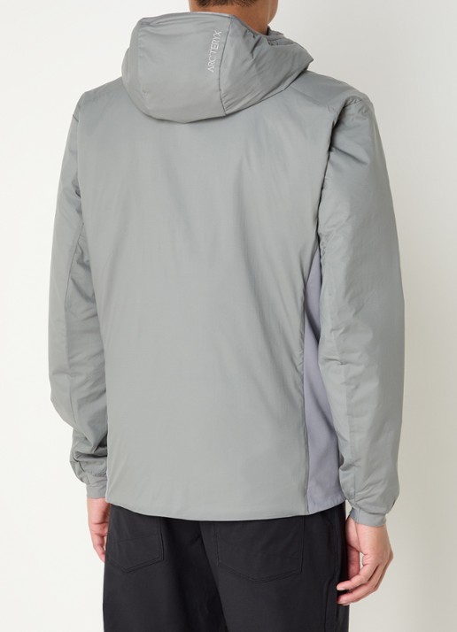 Arc'teryx Atom gewatteerd jack met capuchon en ritszakken - achterkant 4 lichtgrijs