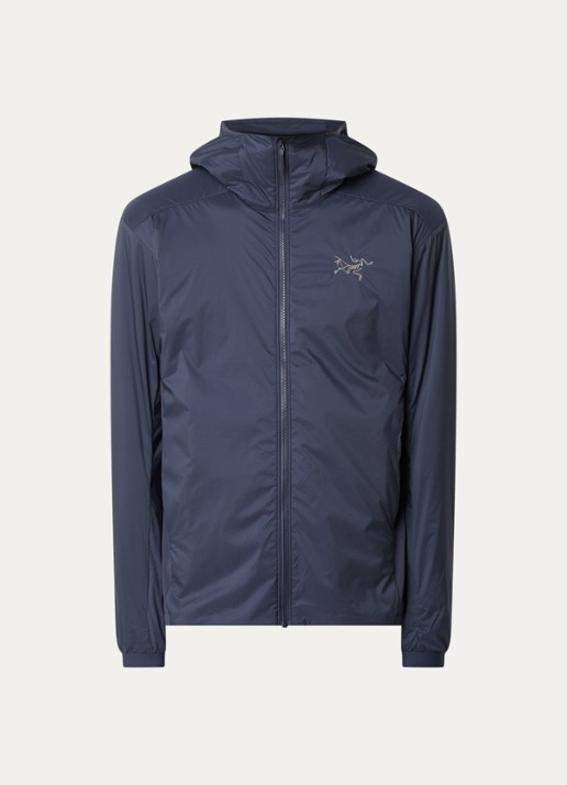 Arc'teryx Atom gewatteerd jack met capuchon en ritszakken - voorkant 2 donkerblauw