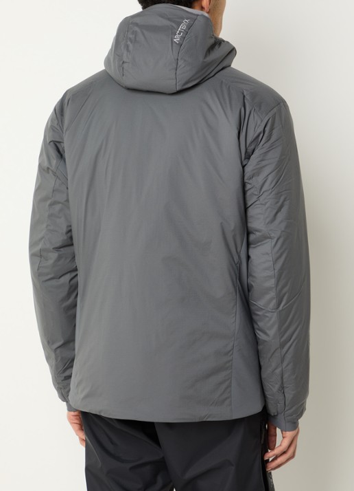 Arc'teryx Atom SV gewatteerd jack met capuchon en ritszakken - achterkant grijs
