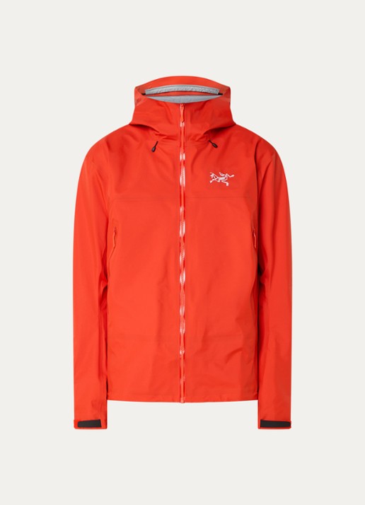 Arc'teryx Beta Gore-Tex jack met capuchon en ritszakken - voorkant rood