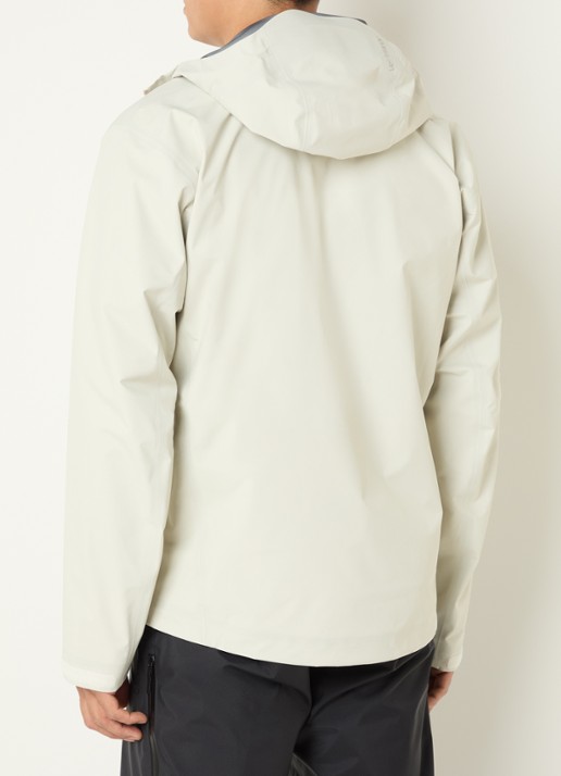 Arc'teryx Beta windjack met ritszakken en logo - achterkant 2 gebroken wit