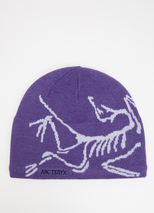 Arc'teryx Bird Head muts in wolblend met logo - voorkant blauw
