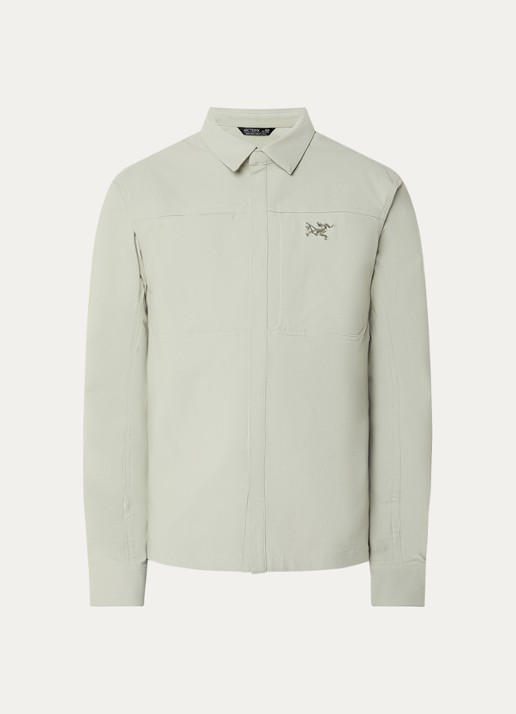 Arc'teryx Cronin regular fit overshirt met logoborduring - voorkant 3 lindegroen