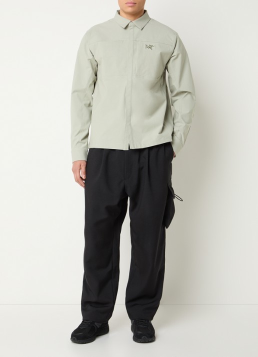Arc'teryx Cronin regular fit overshirt met logoborduring - voorkant 4 lindegroen