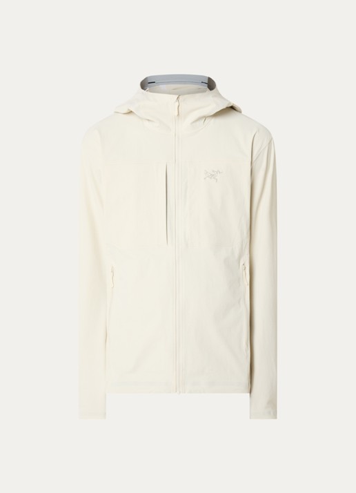 Arc'teryx Gamma jack met capuchon en steekzakken - voorkant gebroken wit