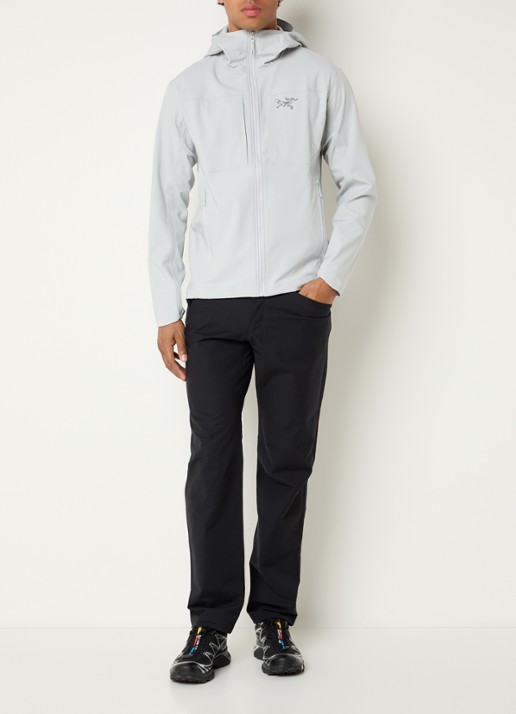 Arc'teryx Gamma MX softshell jack met ritszakken en logoborduring - voorkant 2 lichtgrijs