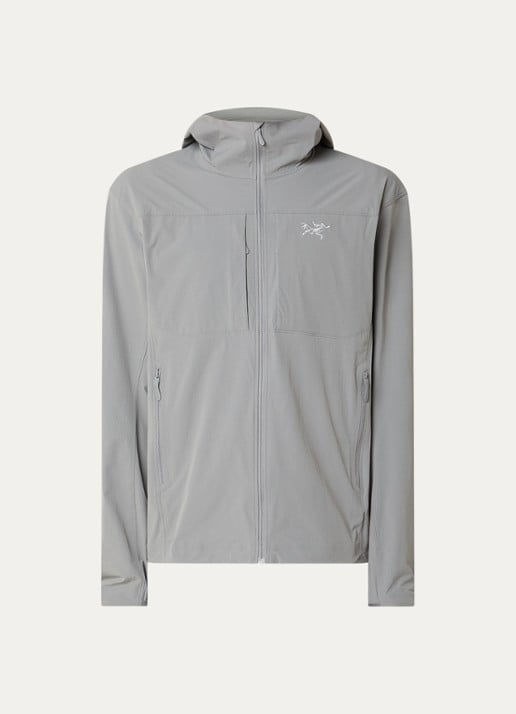 Arc'teryx Gamma windjack met logoborduring en ritszakken - voorkant 2 grijs
