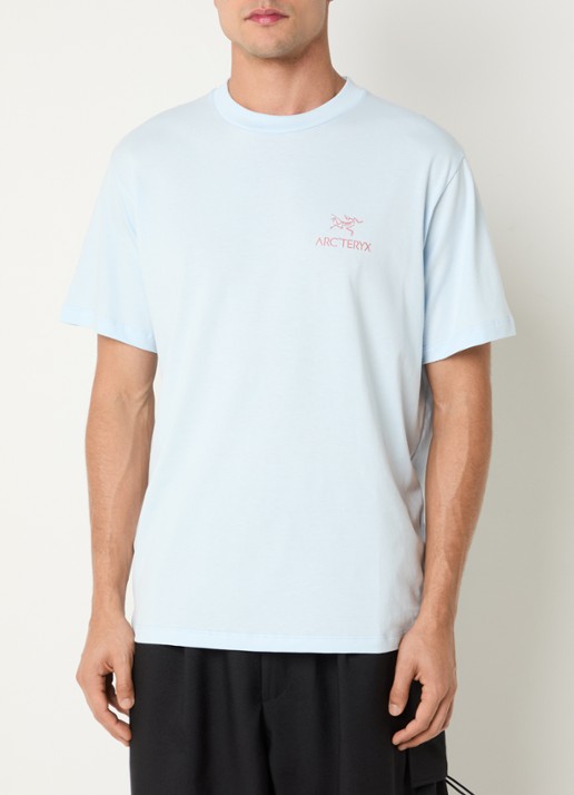 Arc'teryx Kragg T-shirt met logo- en backprint - achterkant 3 lichtblauw