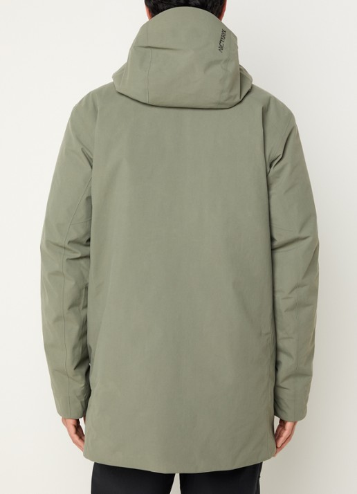 Arc'teryx Therme gewatteerde parka met donsvulling en waterafstotende coating - achterkant 3 olijfgroen