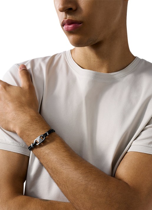 Armani Armband EGS3171040 - detail 3 zwart