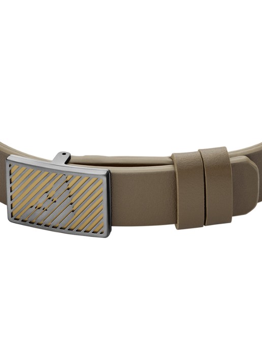 Armani Armband van leer EGS3240060 - detail bruin
