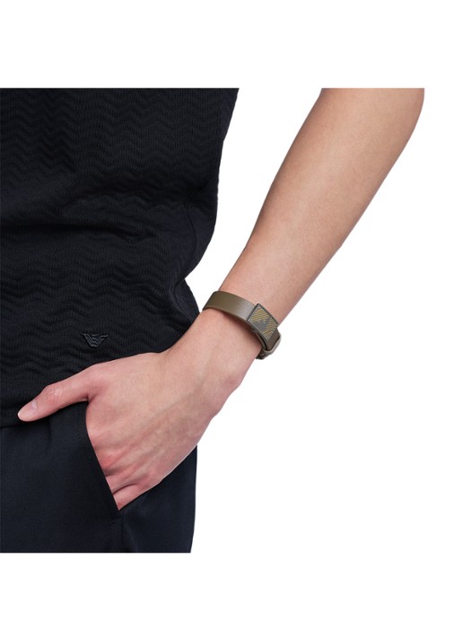 Armani Armband van leer EGS3240060 - detail 2 bruin