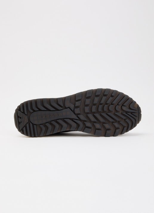 Armani ASV Nylon sneakers met leren details en logo  - detail 3 donkerblauw