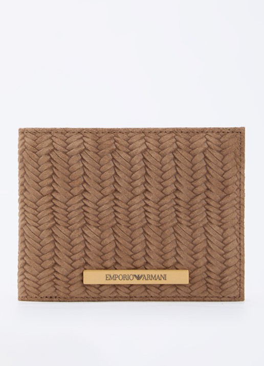 Armani ASV portemonnee van suede met structuur