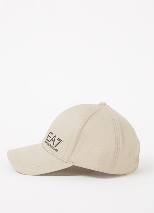 Armani Baseball pet met logo - detail beige