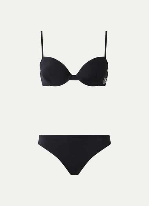 Armani Bikiniset met logo - voorkant zwart