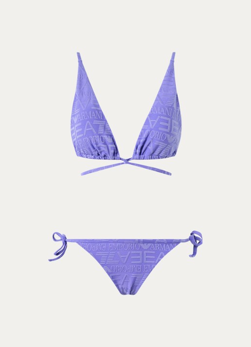 Armani Bikiniset met logoprint - voorkant 2 lavendel