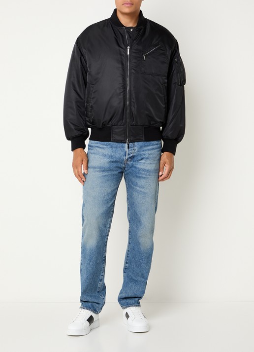 Armani Bomberjack met borst- en steekzakken - voorkant 5 zwart