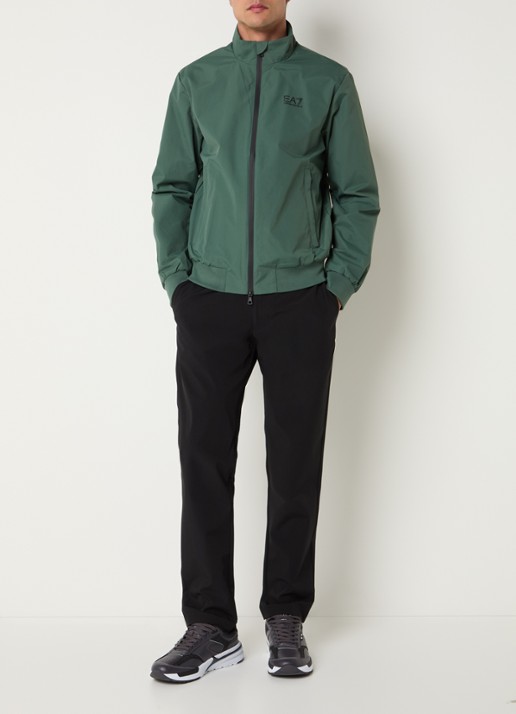 Armani Bomberjack met ritszakken en logo - voorkant 4 grijsmele