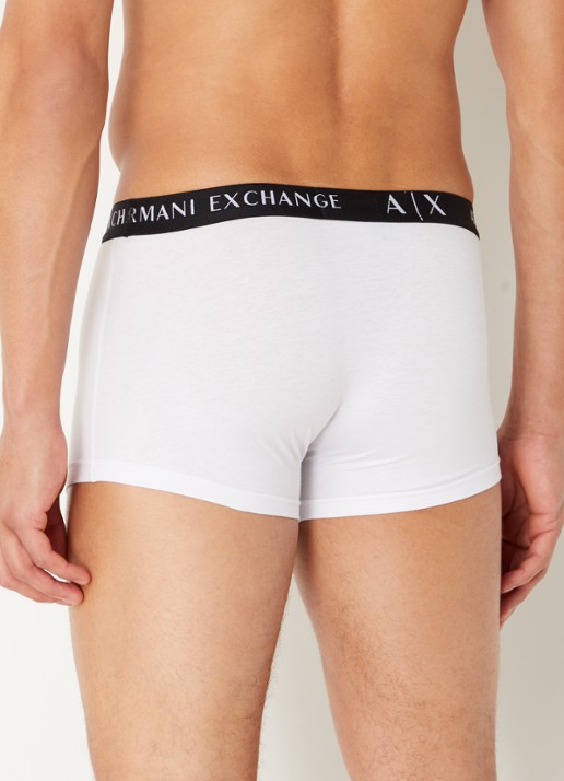 Armani Boxershorts met logoband in 3-pack - achterkant 3 wit