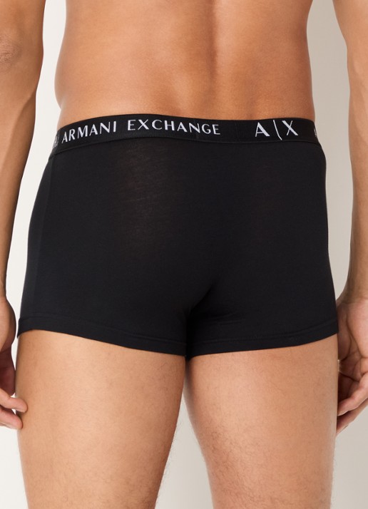 Armani Boxershorts met logoband in 3-pack - achterkant 3 olijfgroen