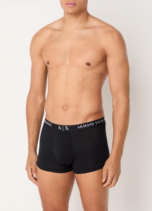 Armani Boxershorts met logoband in 3-pack - voorkant 2 olijfgroen