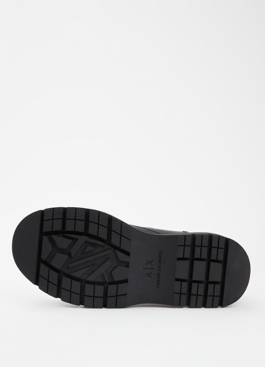 Armani Chelsea boot van leer - detail 3 zwart