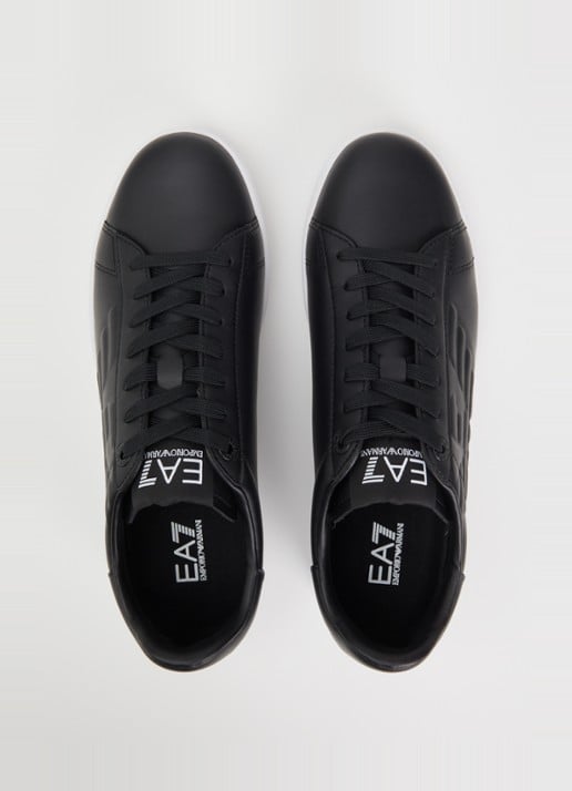 Armani Classic CC sneaker van leer  - detail 3 zwart