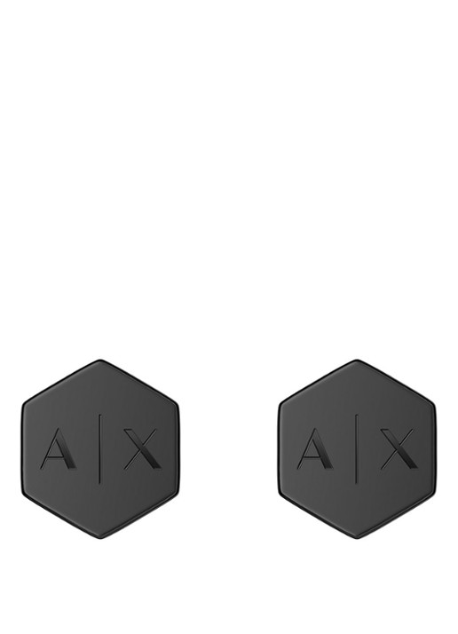 Armani Classic oorknopjes AXG0180001 - detail 2 zwart
