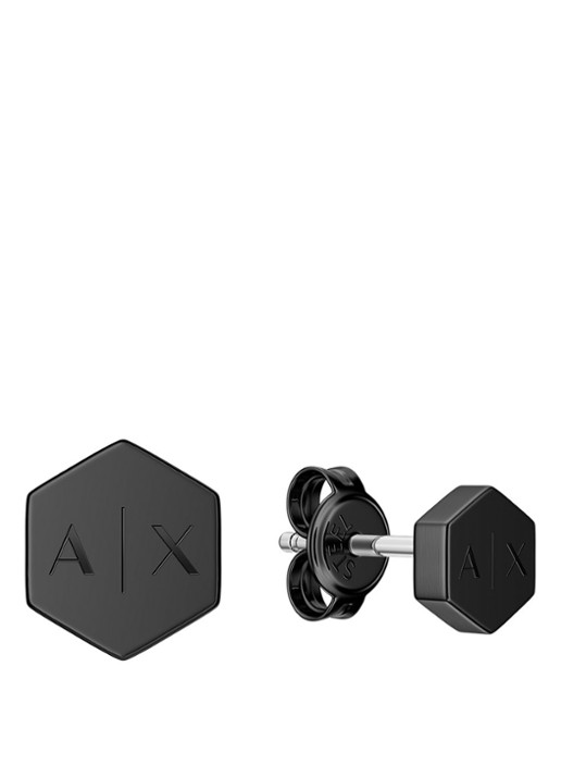 Armani Classic oorknopjes AXG0180001 - detail 3 zwart