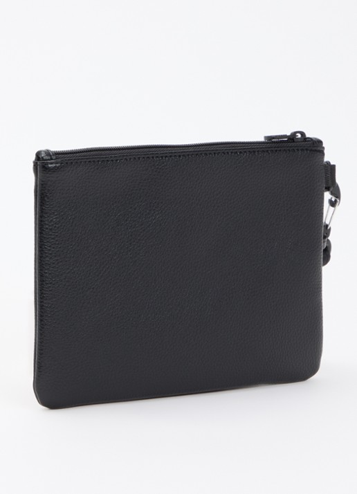 Armani Clutch van imitatieleer met logo - achterkant 5 zwart
