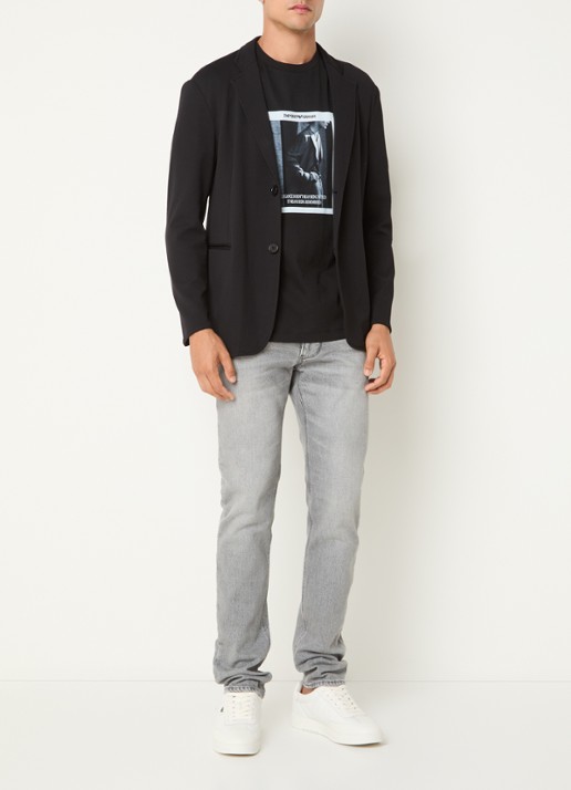 Armani Colbert met structuur - voorkant 4 zwart